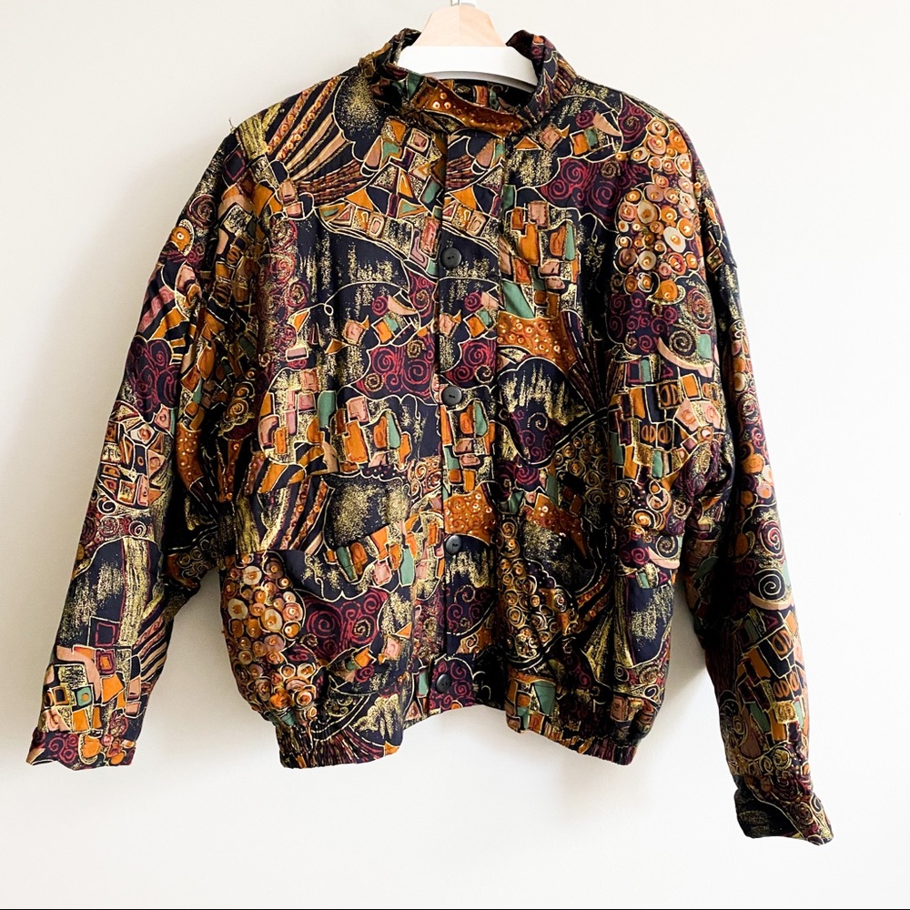 VINTAGE The Icing Colorful Funky Bomber Jacket